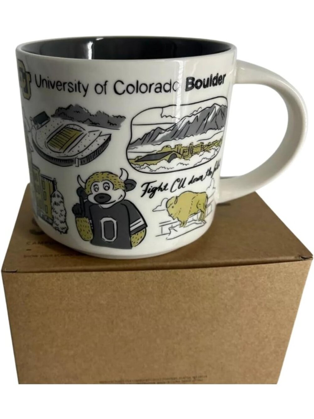 Colorado Buffaloes Coffee Mug - 14 oz Campus Collection, White Travel Cup